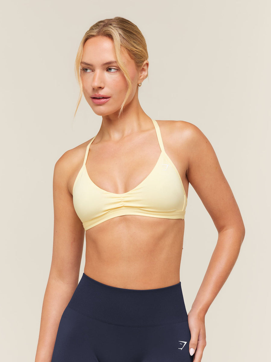 Gymshark Minimal Sports Bra 2.0 — Butter Yellow — 1