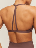 Gymshark Minimal Sports Bra 2.0 — Espresso Brown — 8