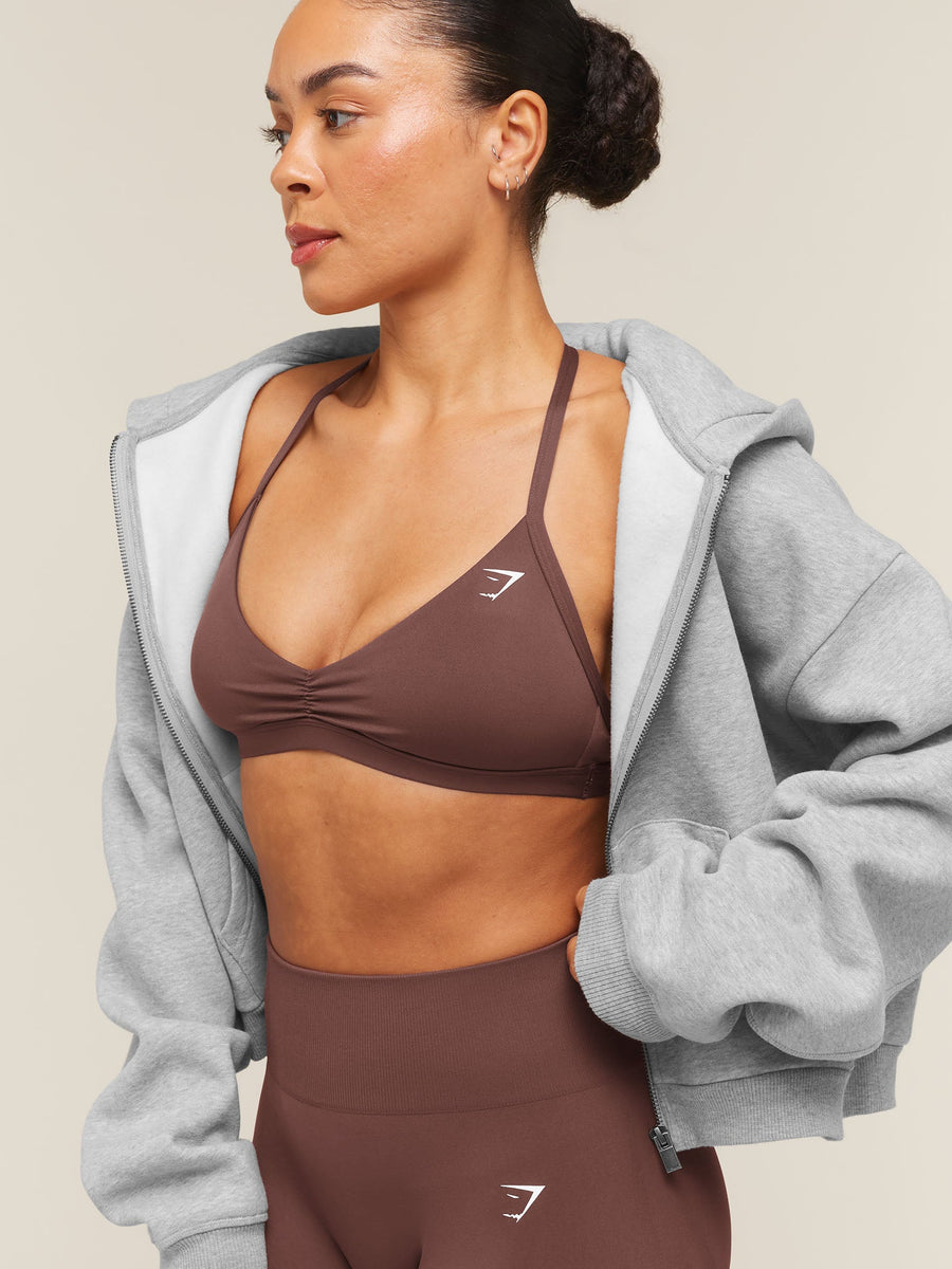 Gymshark Minimal Sports Bra 2.0 — Espresso Brown — 5