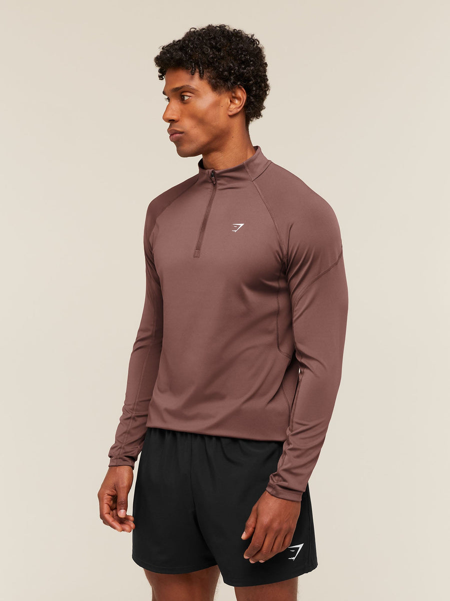 Gymshark Performance 1/4 Zip — Espresso Brown — 3