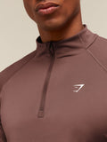 Gymshark Performance 1/4 Zip — Espresso Brown — 4
