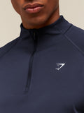 Gymshark Performance 1/4 Zip — Heavy Blue — 5