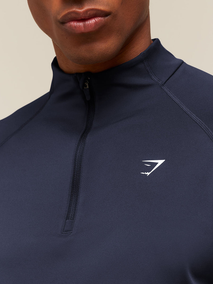 Gymshark Performance 1/4 Zip — Heavy Blue — 5