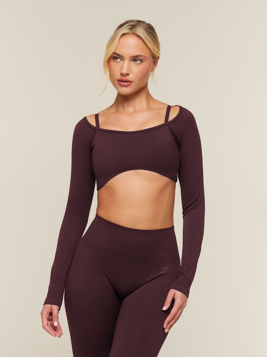 Gymshark Poise Long Sleeve Top — Cherry Purple — 1