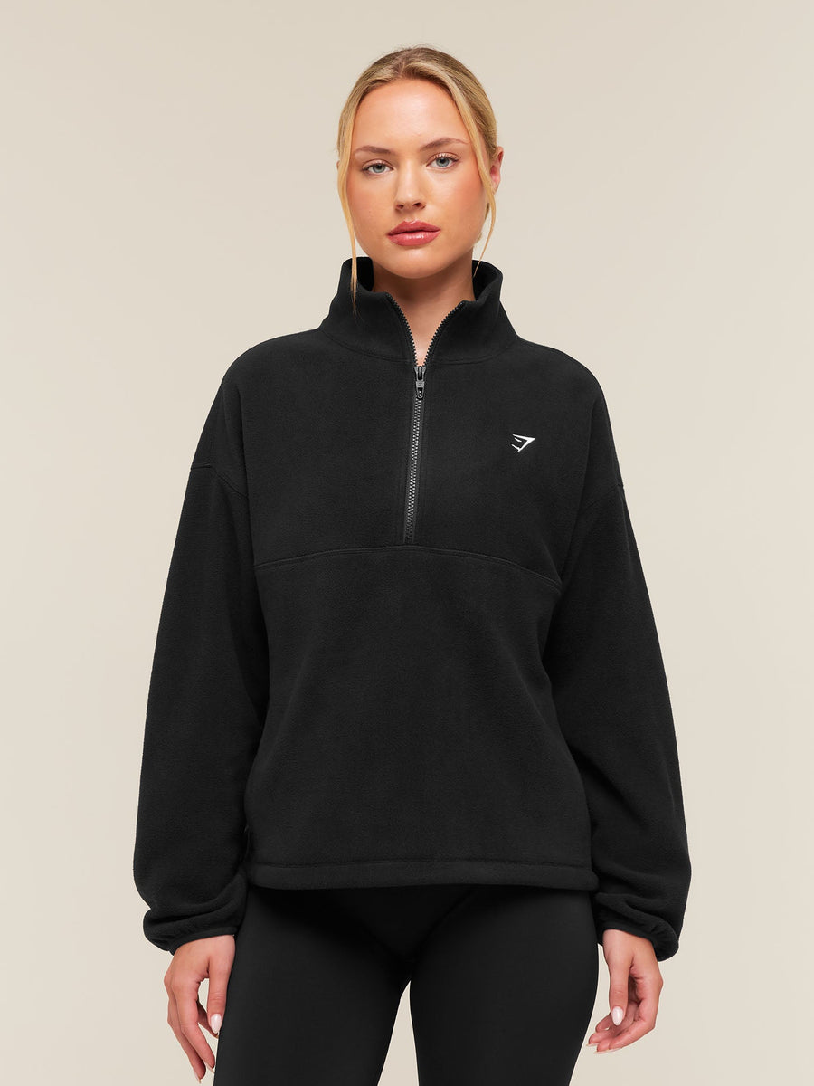 Gymshark Polar Fleece 1/4 Zip — Black — 1