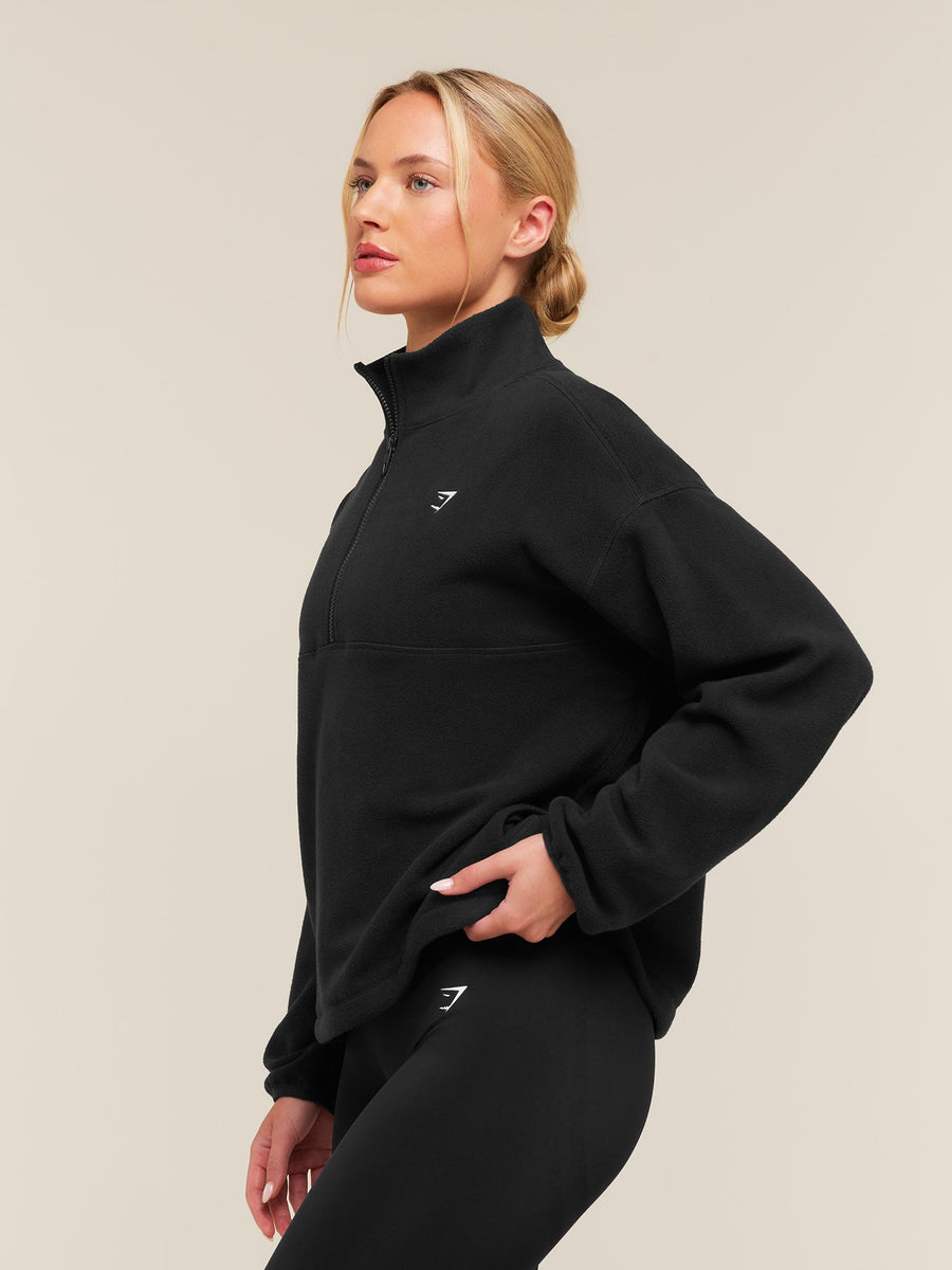 Gymshark Polar Fleece 1/4 Zip — Black — 3