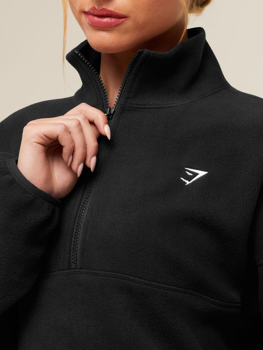 Gymshark Polar Fleece 1/4 Zip — Black — 5