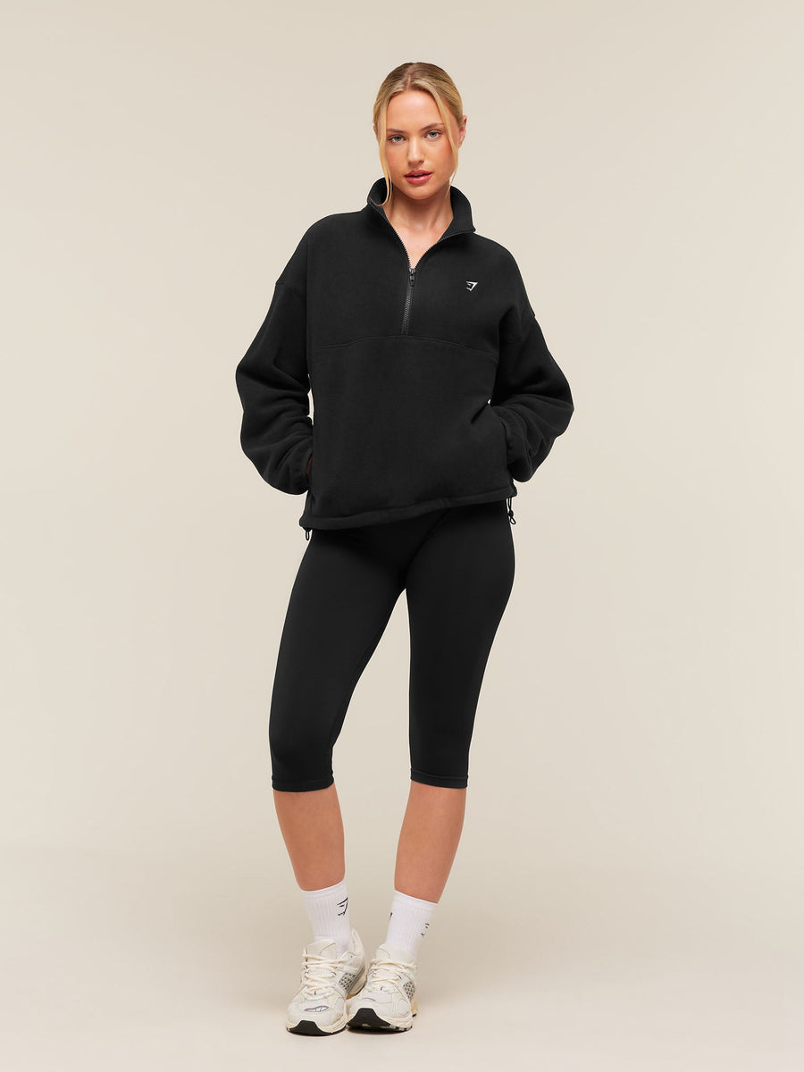 Gymshark Polar Fleece 1/4 Zip — Black — 4