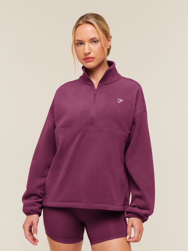 Gymshark Polar Fleece 1/4 Zip — Strength Pink
