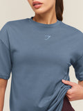 Gymshark Power Oversized T-Shirt — Shadow Blue — 6