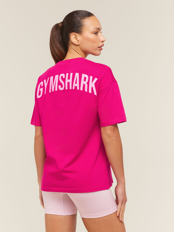 Gymshark Power Oversized T-Shirt — Performance Pink