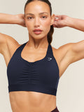 Gymshark High Support Ruched Sports Bra — Heavy Blue — 5