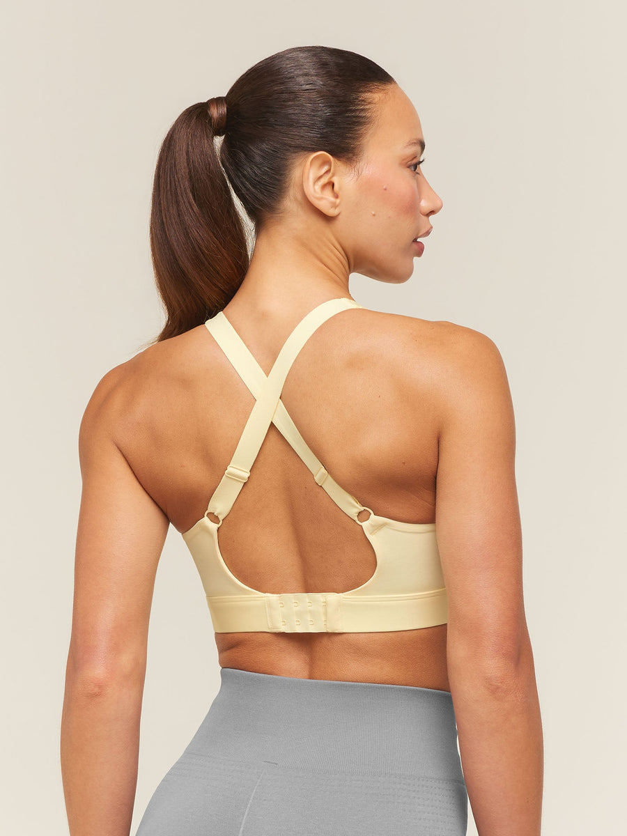 Gymshark High Support Ruched Sports Bra — Butter Yellow — 2