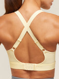 Gymshark High Support Ruched Sports Bra — Butter Yellow — 6