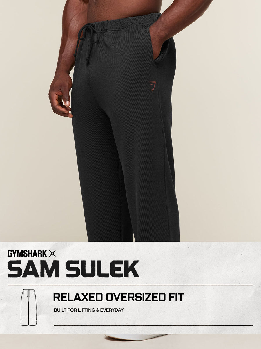 Gymshark x Sam Sulek Oversized Pants — Black — 3