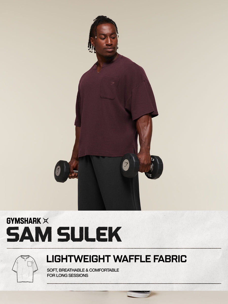 Gymshark x Sam Sulek T-Shirt — Cherry Purple/Wash — 3
