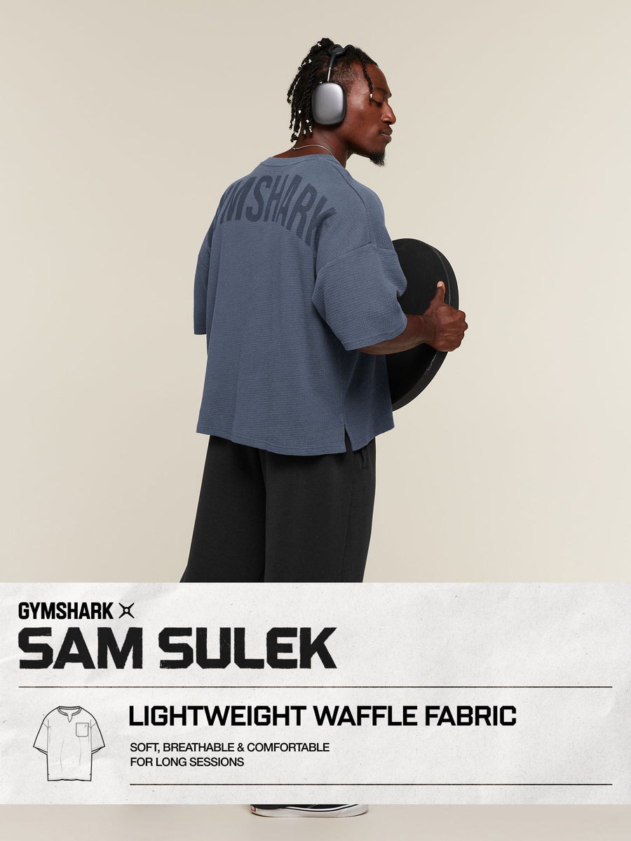 Gymshark x Sam Sulek T-Shirt — Shadow Blue/Wash — 3
