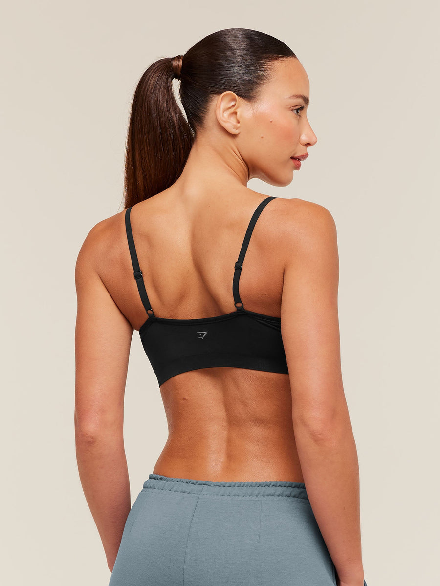 Gymshark FeatherForm™ V-Neck Bralette — Black — 2