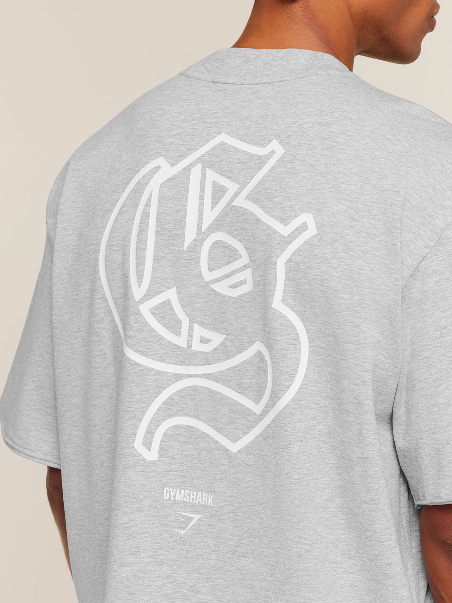 Gymshark Performance T-Shirt — Light Grey Core Marl — 6