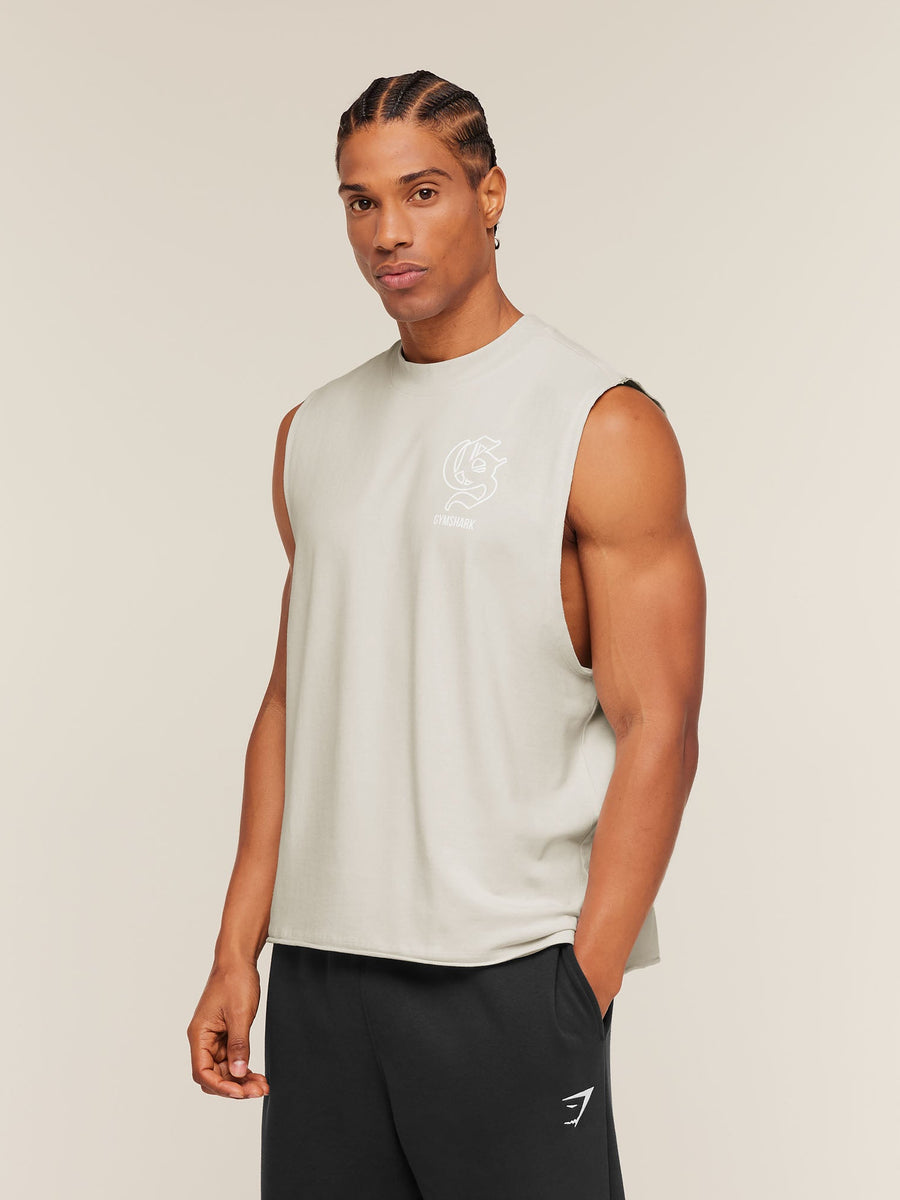 Gymshark Performance Tank — Tinted White — 3