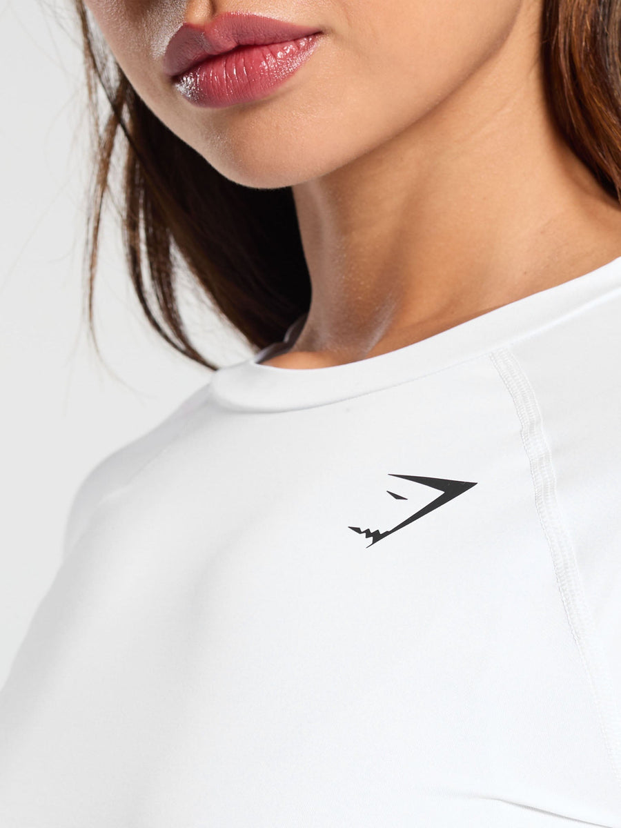 Gymshark Training Baselayer Long Sleeve Top — White — 4