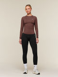 Gymshark Training Ruche Long Sleeve Top — Espresso Brown — 5