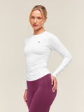 Gymshark Training Ruche Long Sleeve Top — White — 3