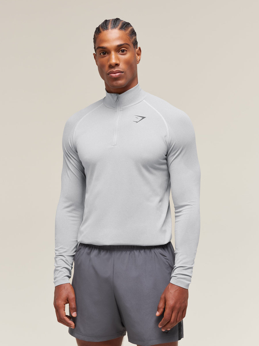 Gymshark Vital 1/4 Zip — Light Grey/Smokey Grey — 1