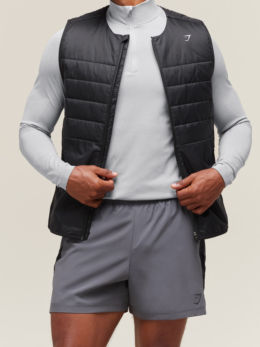Gymshark Vital 1/4 Zip — Light Grey/Smokey Grey — 6