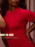 Gymshark Lift Seamless Short Sleeve Top — Carmine Red — 2