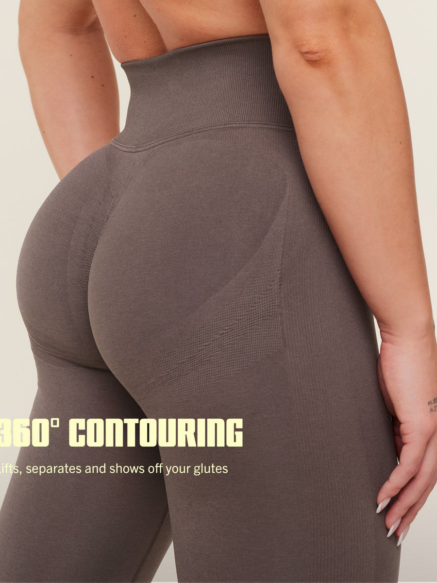 Gymshark Lift Seamless High-Rise Leggings — Cool Brown — 2