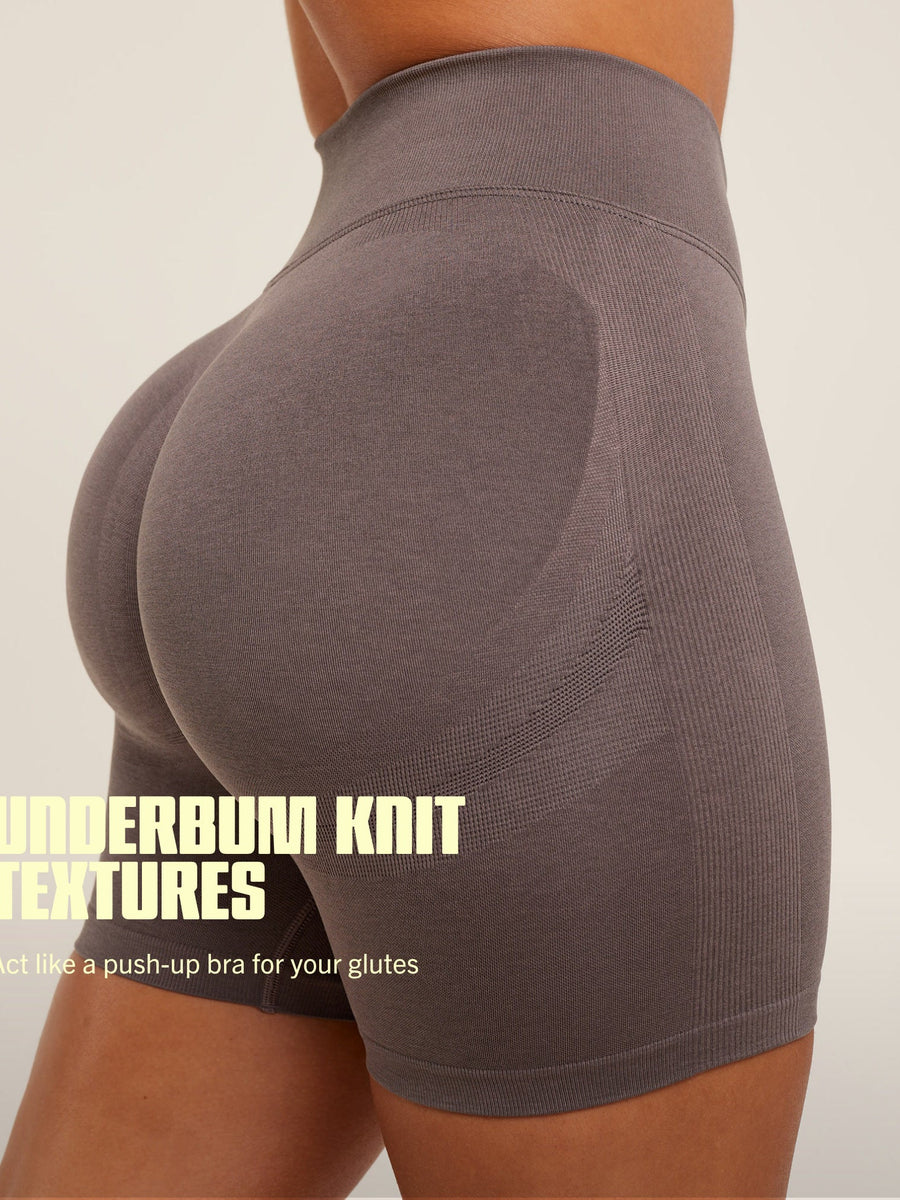 Gymshark Lift Seamless High-Rise Shorts — Cool Brown — 2