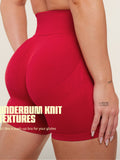 Gymshark Lift Seamless High-Rise Shorts — Carmine Red — 2