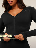 Gymshark Lift Seamless Jacket — Black/Black Marl — 2