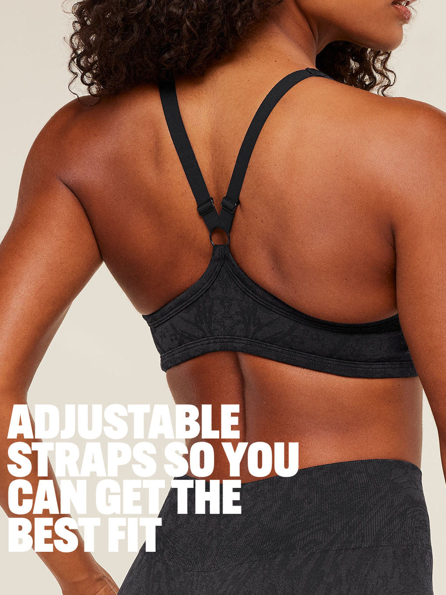 Gymshark Adapt Animal X Whitney Sports Bra — Black /  Asphalt Grey — 2
