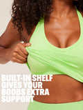 Gymshark Adapt Animal X Whitney Tank Top with Shelf — Energy Gelato Green /  Sorbet Yellow — 2