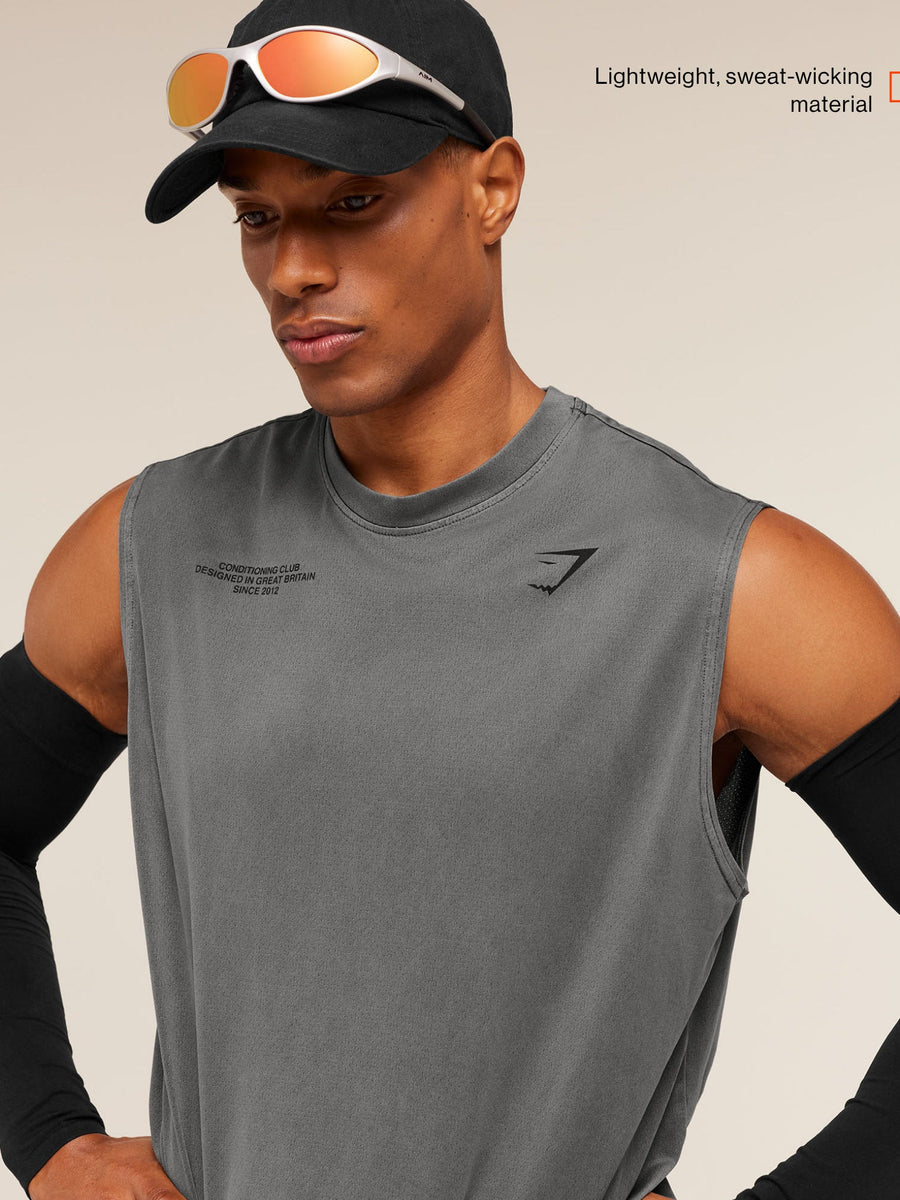 Gymshark Conditioning Club Washed Tank — Black/Wash — 3
