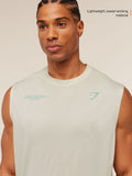 Gymshark Conditioning Club Washed Tank — Soft White/Pop Turquoise/Wash — 3