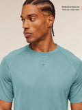 Gymshark Hybrid Engineered Jacquard T-Shirt — Storm Blue — 2