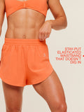 Gymshark Relay High Leg Shorts — Dayglow Peach — 5