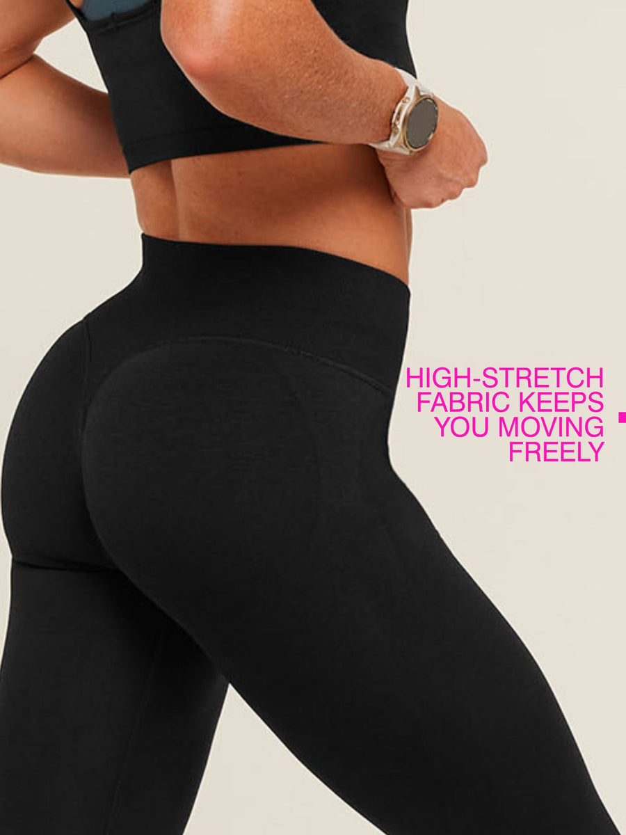 Gymshark Relay Seamless High-Rise Leggings — Black — 3