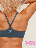 Gymshark Relay Seamless Light Support Sports Bra — Stealth Blue — 3