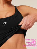Gymshark Relay Seamless Midi Tank — Black — 3