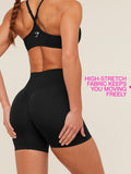 Gymshark Relay Seamless High-Rise Shorts — Black — 3