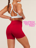 Gymshark Relay Seamless High-Rise Shorts — Carmine Red — 3