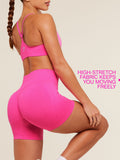 Gymshark Relay Seamless High-Rise Shorts — Electric Pink — 3