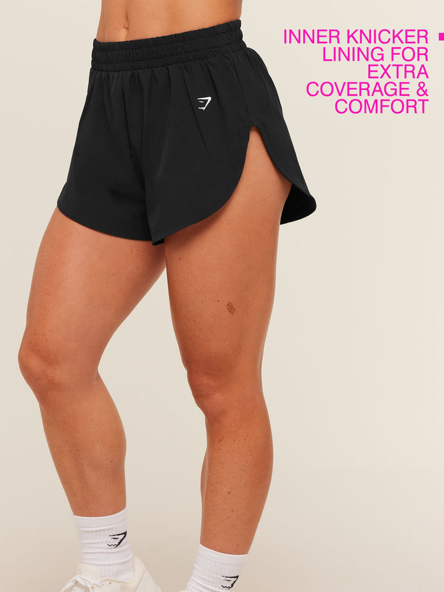 Gymshark Relay High Leg Shorts — Black — 3