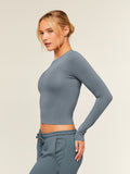 Gymshark FeatherForm™ Long Sleeve T-Shirt — Iron Blue — 4