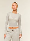 Gymshark FeatherForm™ Long Sleeve T-Shirt — Pebble Grey — 1