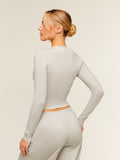 Gymshark FeatherForm™ Long Sleeve T-Shirt — Pebble Grey — 3
